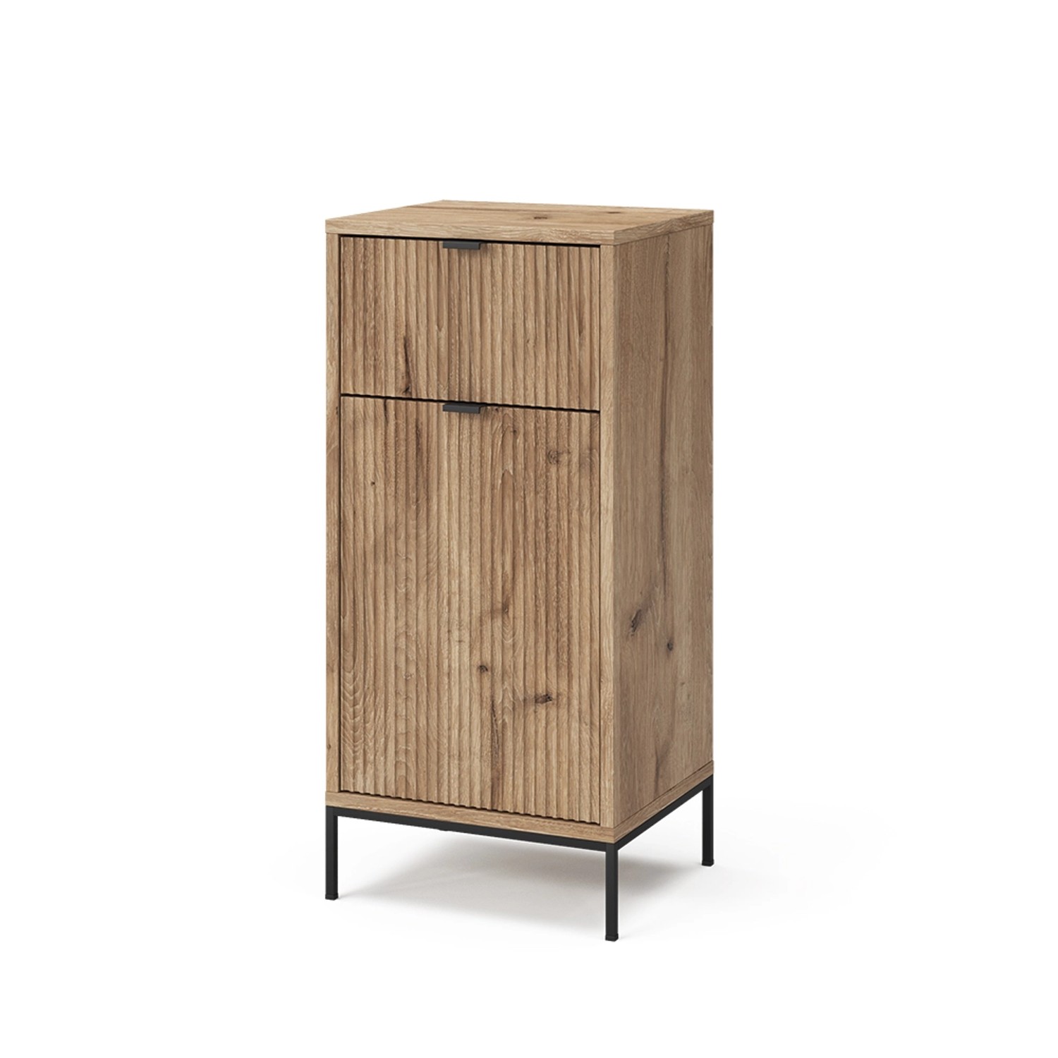 Vicco Midischrank Eliza Viking Oak 40 x 87 cm mit Tür und Schublade günstig online kaufen