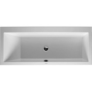 Duravit Starck Rechteck-Badewanne, 170x75 cm, Einbauversion, Rückenschräge links, Weiß.