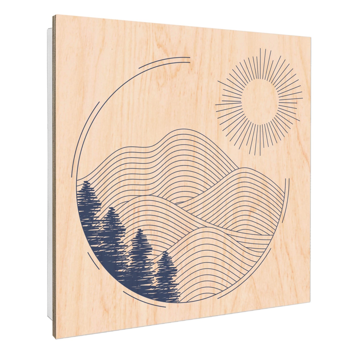 Banjado Schlüsselkasten mit Holzfront 30x30cm Weiß Scharnier Links 50 Haken günstig online kaufen