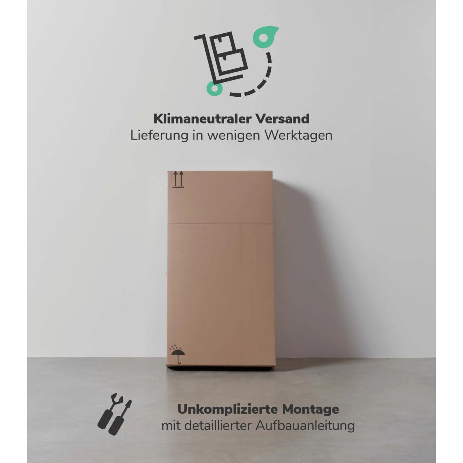 Verpackter mokebo Wäscheschrank in Weiß, Badregal zur Selbstmontage.