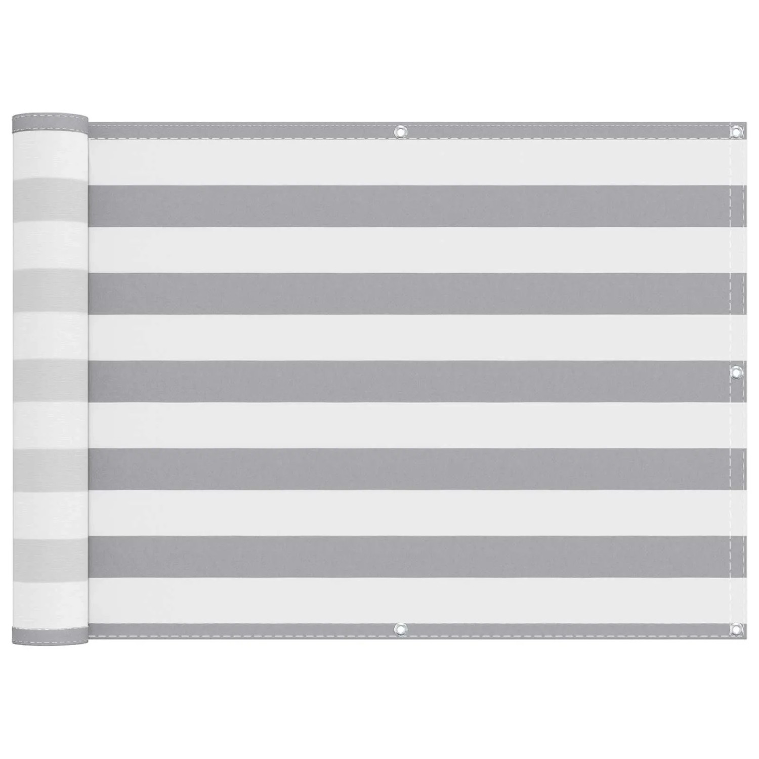 vidaXL Balkonsichtschutz Hellgrau und Weiß 75 x 500 cm 42030927