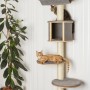 Kerbl Wandkratzbaum Dolomit Tofana mit Liegeflächen, Hängematte und Höhle für Katzen.