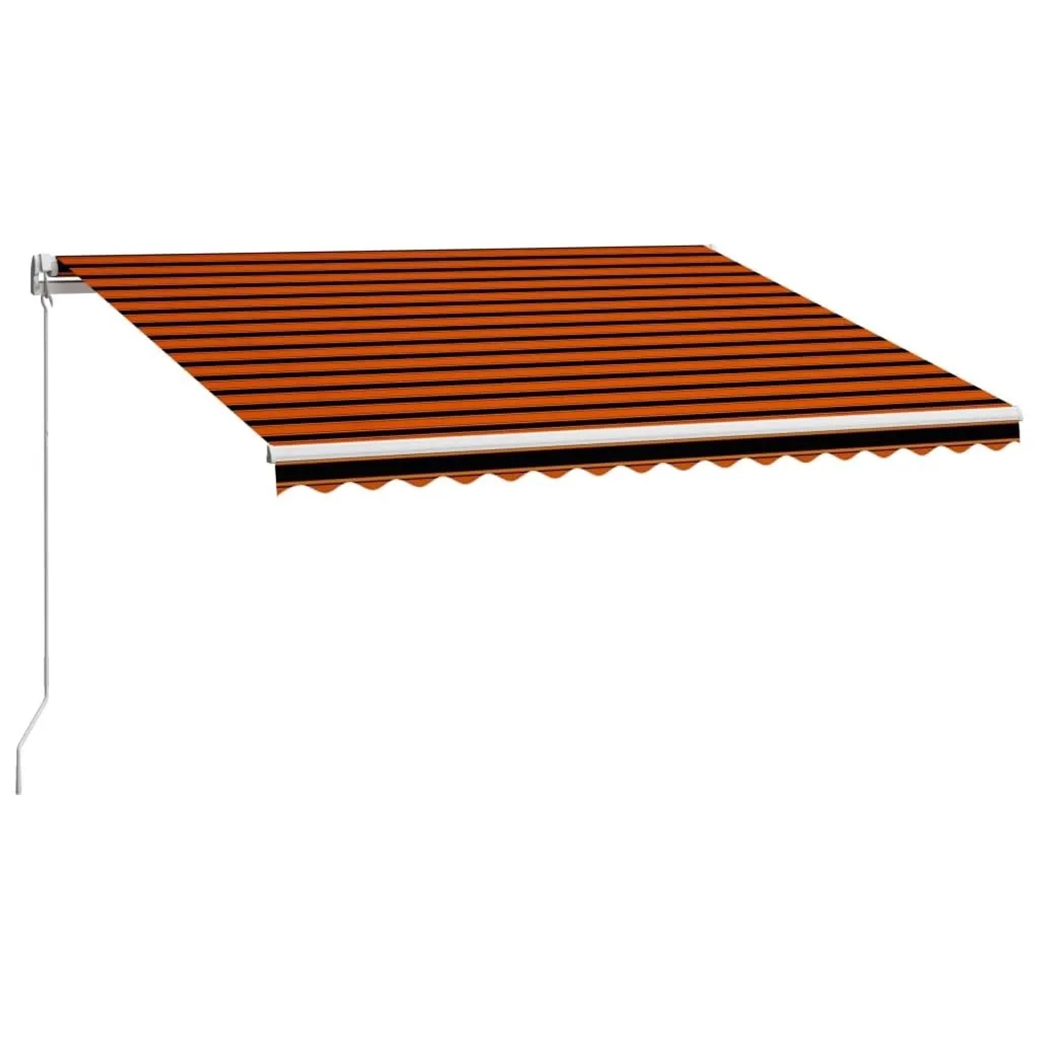 vidaXL Einziehbare Markise Handbetrieben 450 x 300 cm Orange und Braun 3051 günstig online kaufen