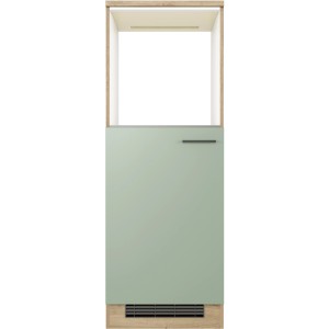 Flex-Well Geräteumbauschrank Cara, 60cm, Schilfgrün/Artisan Eiche, für Kühl- und Backofen