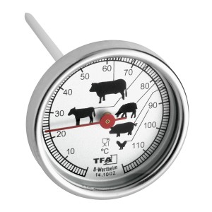 TFA Bratenthermometer aus Edelstahl für präzises Kochen/Backen.