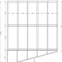 Technische Zeichnung Bertilo Gartenhaus Concept, 297x234 cm, Anthrazit, Maße und Winkel.