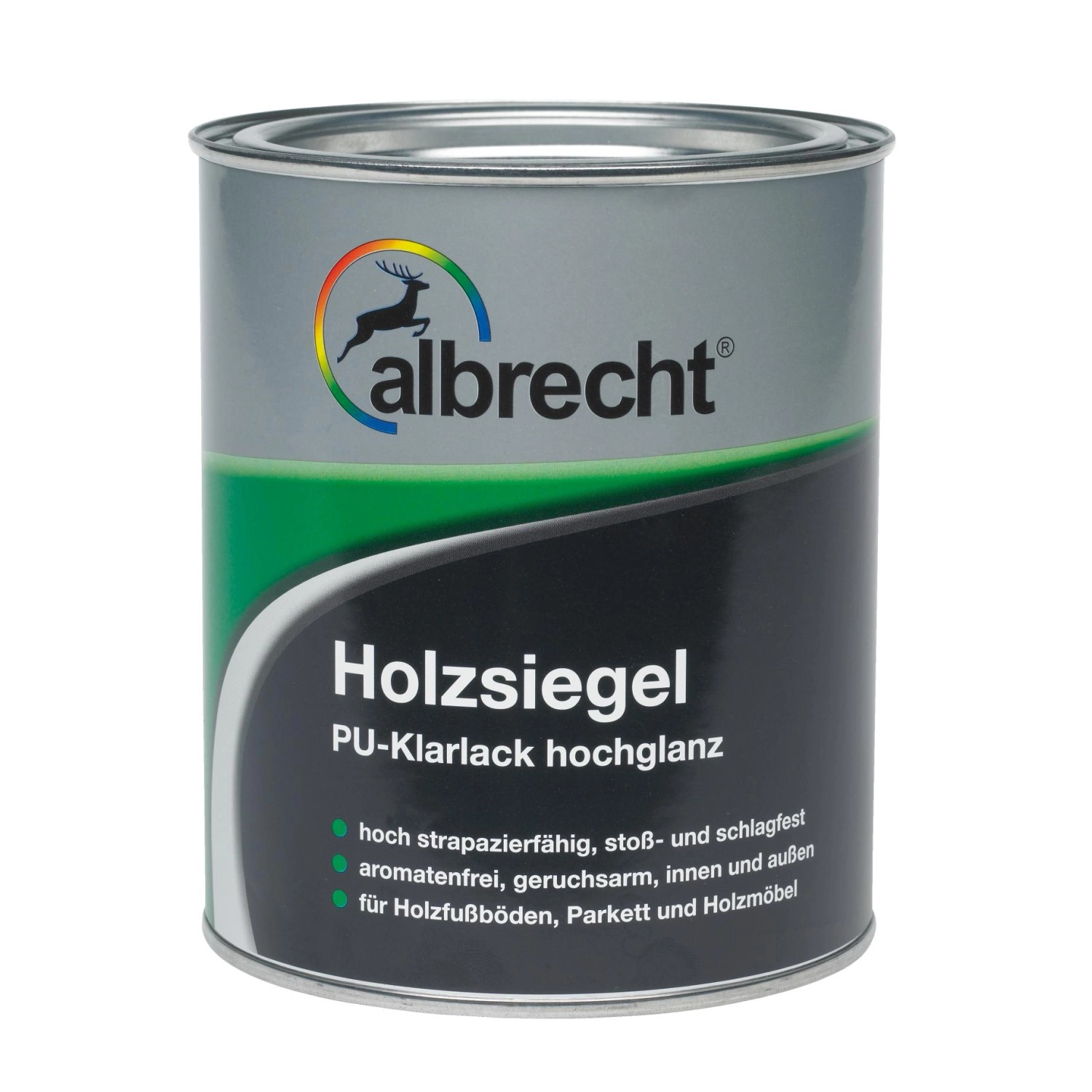 Albrecht Holzsiegel PU-Klarlack Transparent hochglänzend 2,5 l