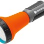 Gardena Bewässerungsbrause in Orange und Grau, ideal für die Gartenbewässerung.