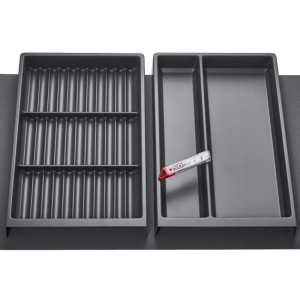 SOTECH ORGA-BOX Vario SET 3 Anthrazit für 80er Schublade Mehrzweckeinsatz Gewürzeinsatz Antirutschmatte Orga-Weave