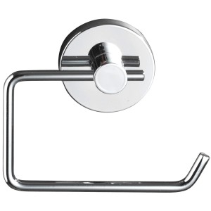 Wenko Toilettenpapierhalter Milazzo, Chrom/Weiß, zur Wandmontage ohne Bohren.