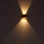 Moderne, dunkelbraune LED-Wandleuchte Alina mit warmweißem Licht für stimmungsvolle Beleuchtung.
