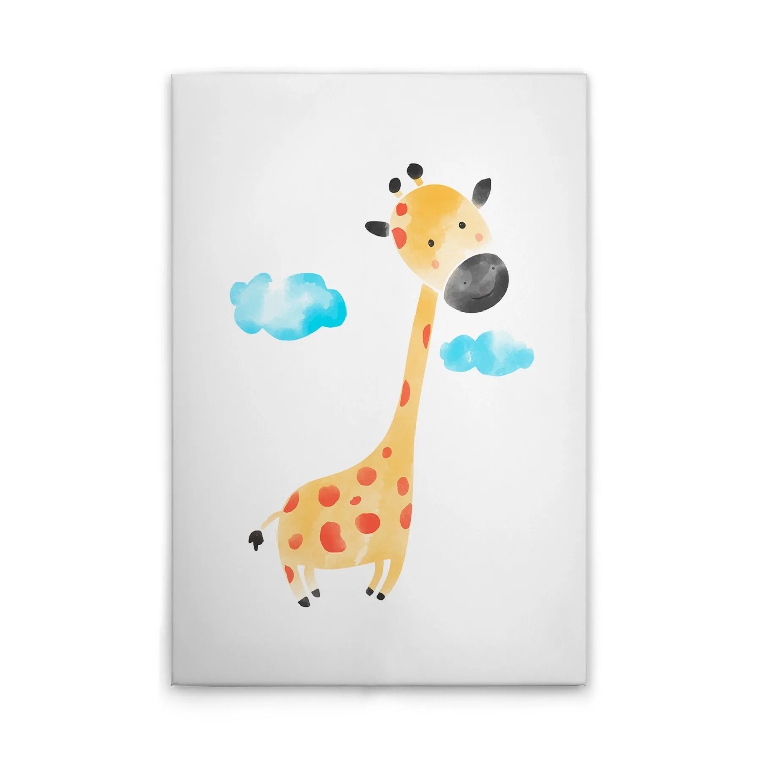 Tadessi Leinwandbild - M1-No.51427 - Kinderzimmer Aquarell Giraffe - 80 x 120 cm - Querformat
