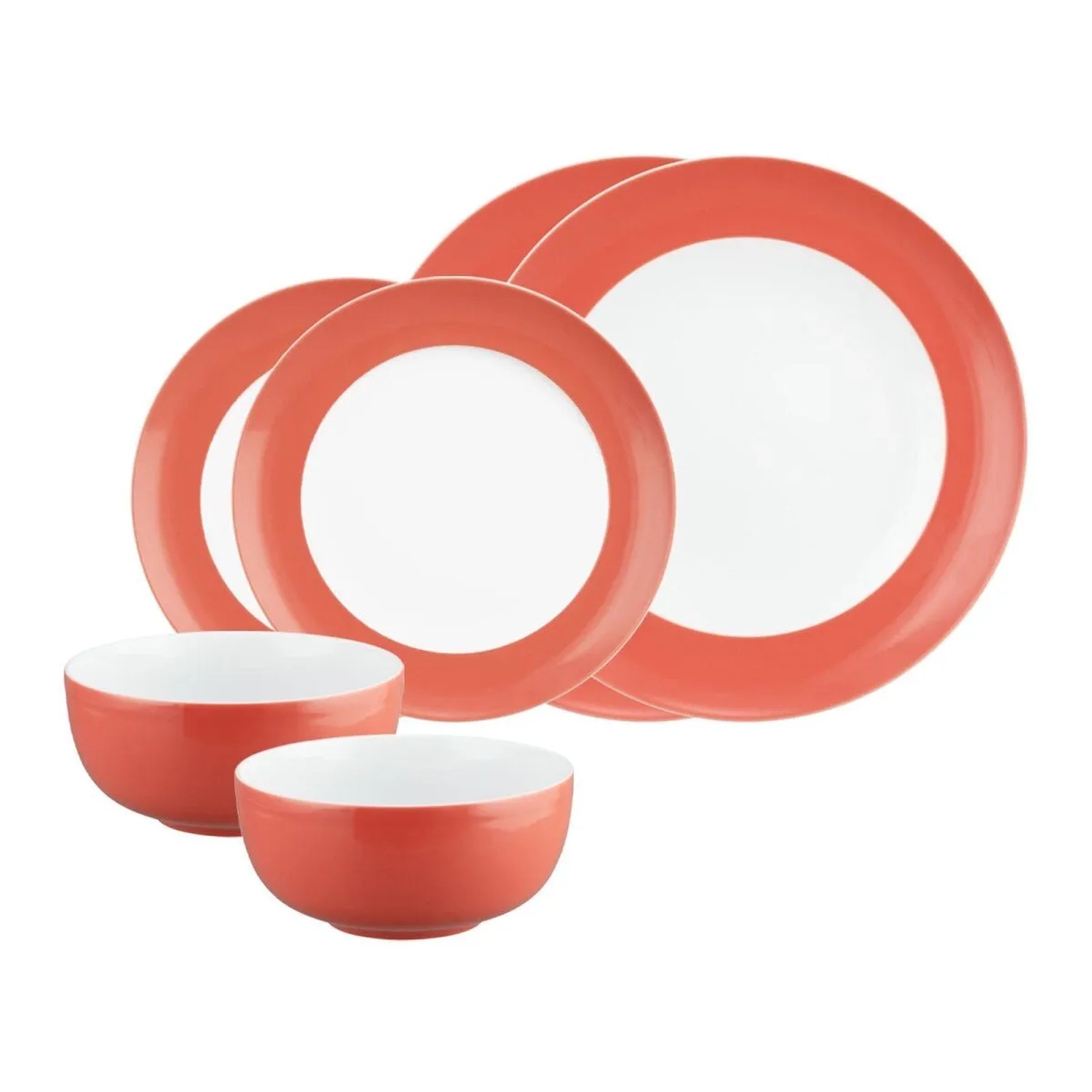 Seltmann Weiden Liberty Pure Colors Basic-Set 6-teilig Flamingo Red