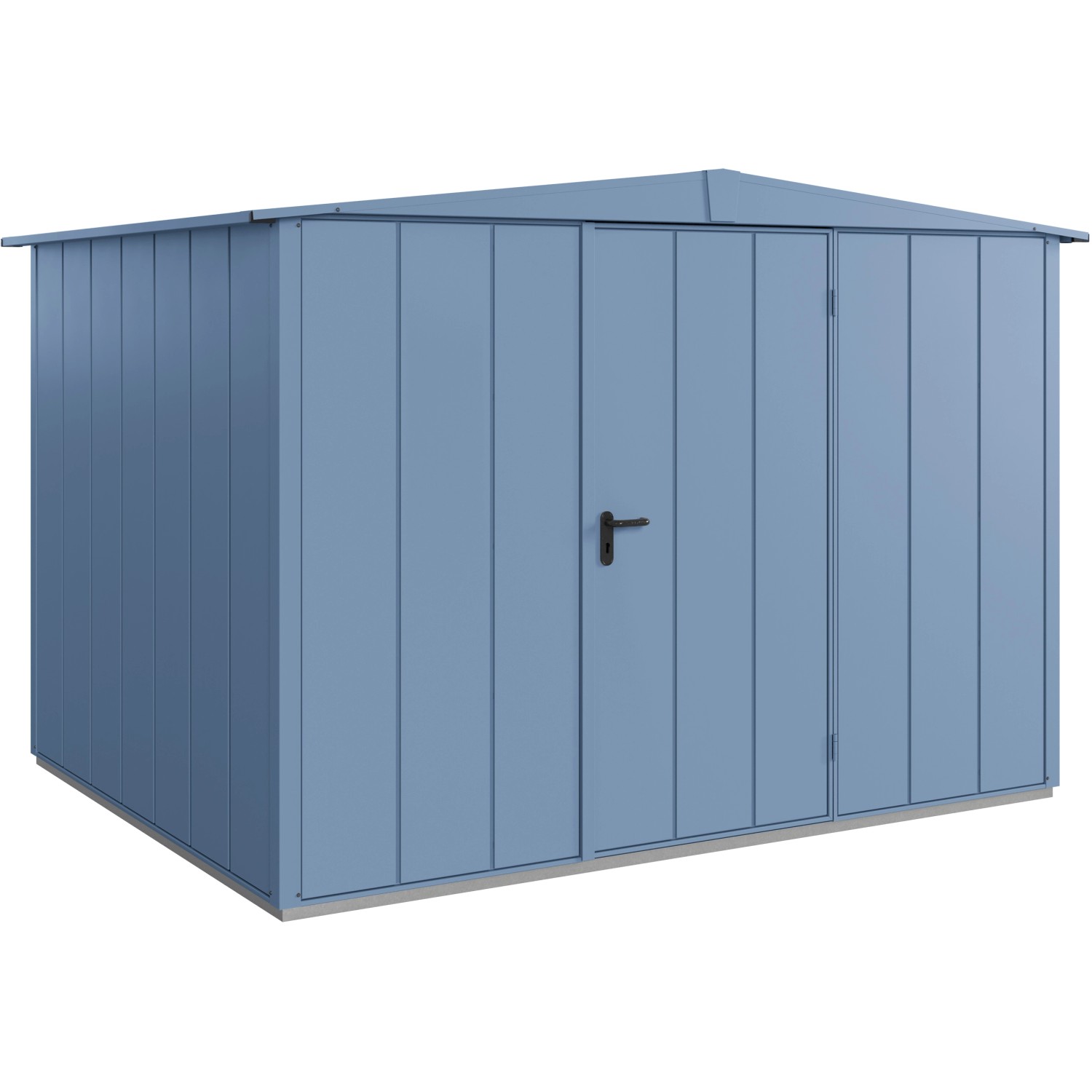 Ecostar Gerätehaus Elegant mit Satteldach Typ 3 RAL5014 Taubenblau Einzeltü günstig online kaufen