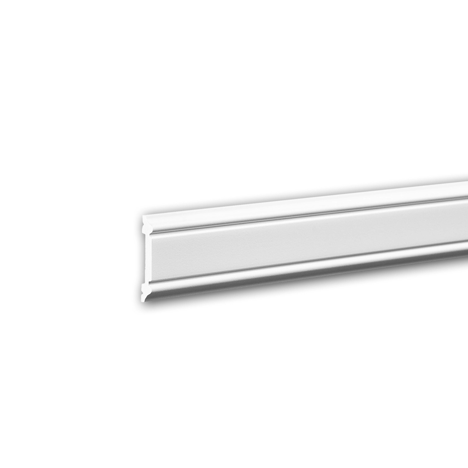 PROFHOME 651384 Wandleiste Stuckleiste Zierleiste Friesleiste Stoßfest 2 m 200 cm x 0,8 cm x 4,7 cm Weiß
