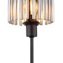 Schwarze Globo Tischleuchte Gorley mit Rauchglas-Elementen, Design-Tischlampe.