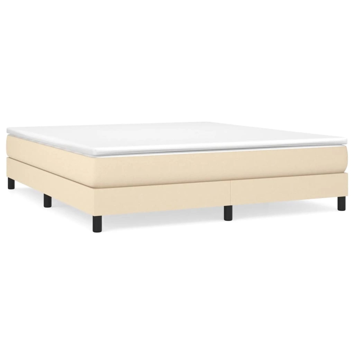vidaXL Boxspringbett mit Matratze Creme 180x200 cm Stoff 3144098 günstig online kaufen
