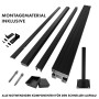 Montagematerial für KARAT WPC Sichtschutzzaun Kronos Komplettset, Gartenzaun in Ash Grey.