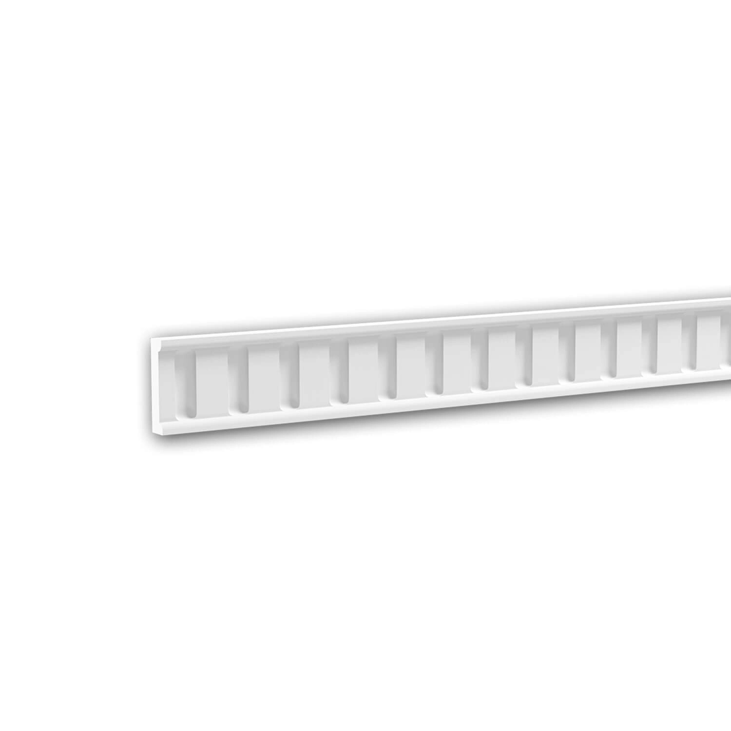 PROFHOME 151811 Wandleiste Friesleiste Zierleiste Stuckleiste 2 m 200 cm x 1 cm x 4 cm Weiß