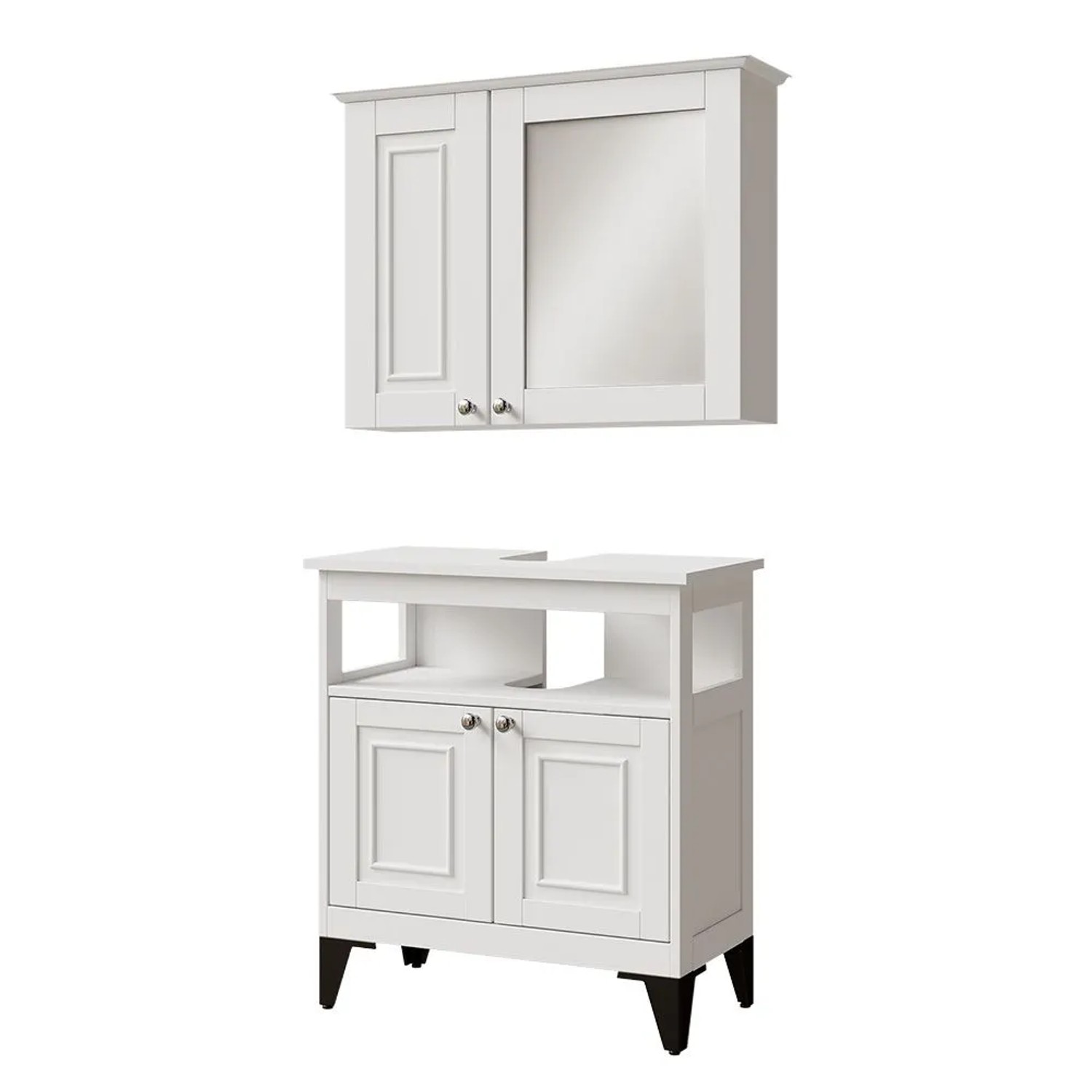 Vicco Badmöbel-Set Vanity Weiß 60 x 65 2-teilig