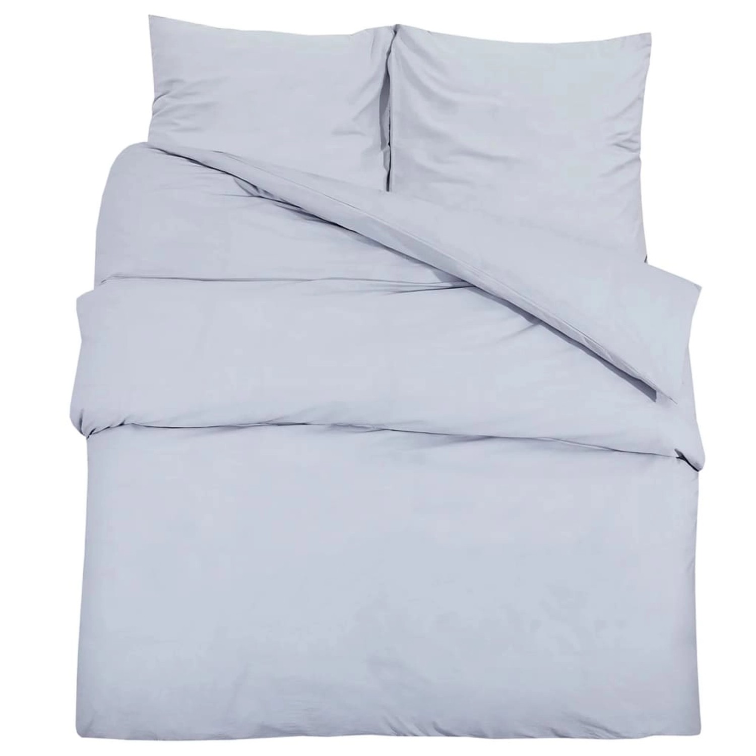 vidaXL Bettwäsche-Set Grau 135x200 cm Baumwolle 136102