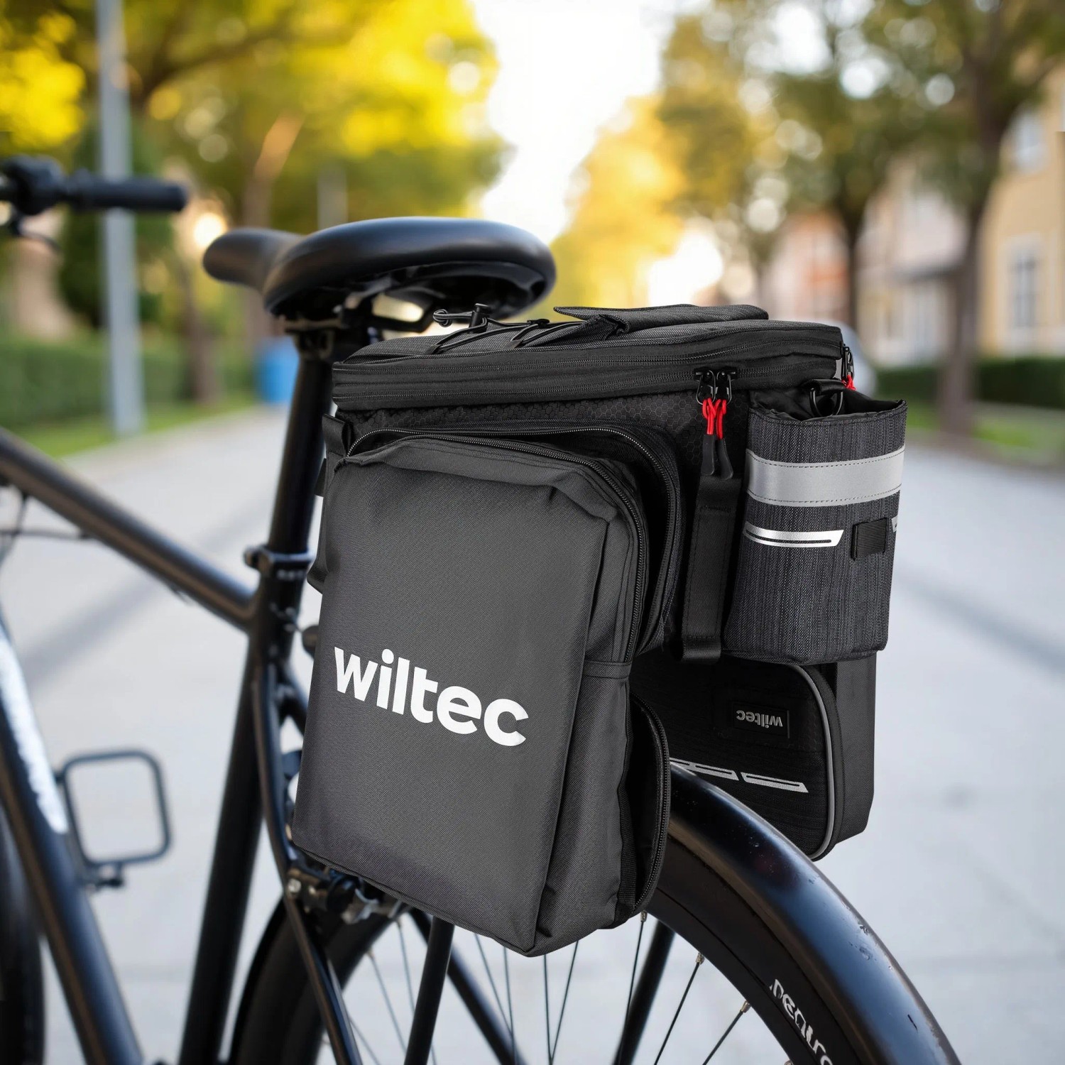 Wiltec Gepäckträgertasche Schwarz 20L Fahrradtasche Gepäckträger Gepäcktasche_2