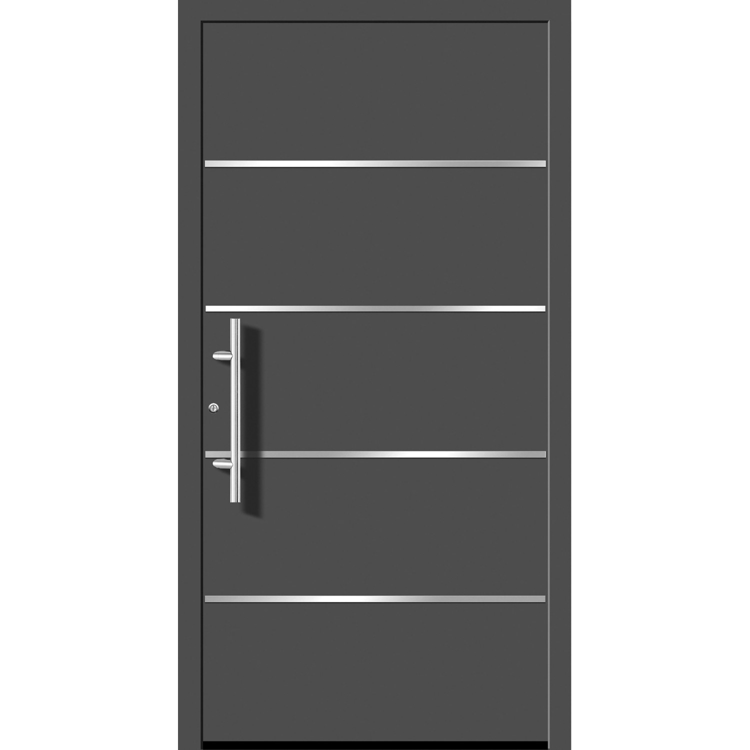 Aluminium-Haustür Moderno M480/B 110 x 210 cm Anthrazit Metallic Anschlag L günstig online kaufen