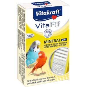 Vitakraft Vita Fit Mineral Mini für Vögel, Pickstein zur Mineralversorgung und Schnabelpflege.