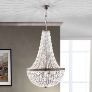 Orion Leuchten Kronleuchter ⌀ 60cm 6 x E27 Kristall Antik
