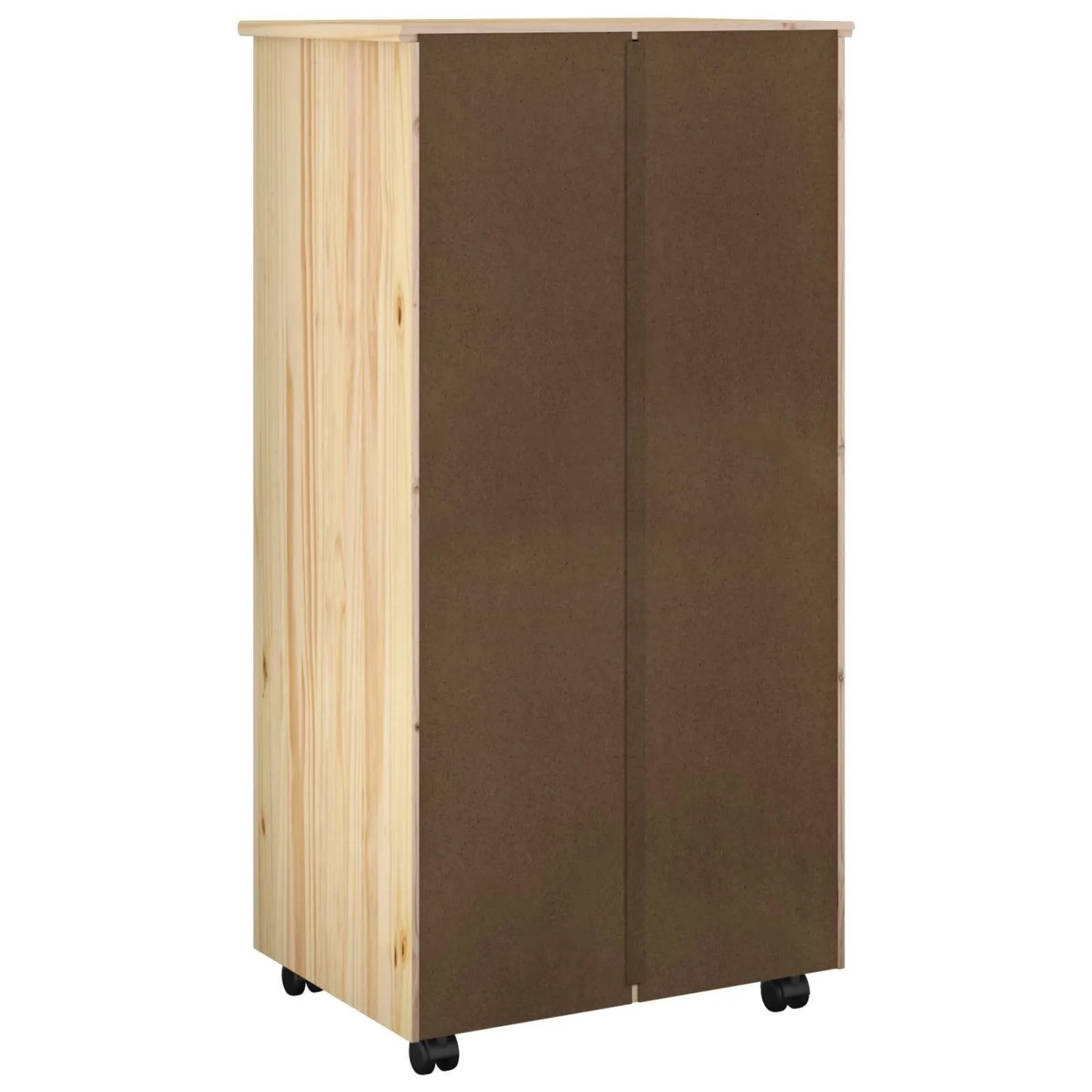 vidaXL Rollschrank Mit Rad Braun 53 x 39 x 103 cm Massivholz Kiefer 42032395_6