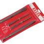 Bohrer- und Meißel-Set SDS-Plus, 4-teilig, im roten Blisterpack.