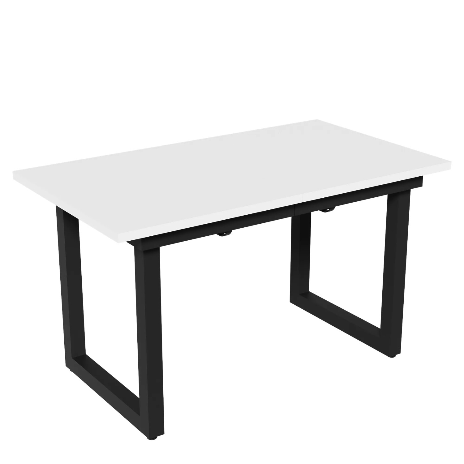 Merax Ausziehbarer Esstisch 140 180 cm Industrie Design Weiß Schwarz