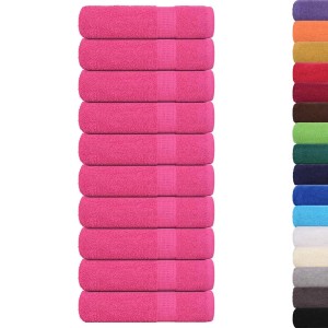 vidaXL Duschtücher 10 Stk Rosa 70x140 cm 360 g/m² 100% Baumwolle 137051
