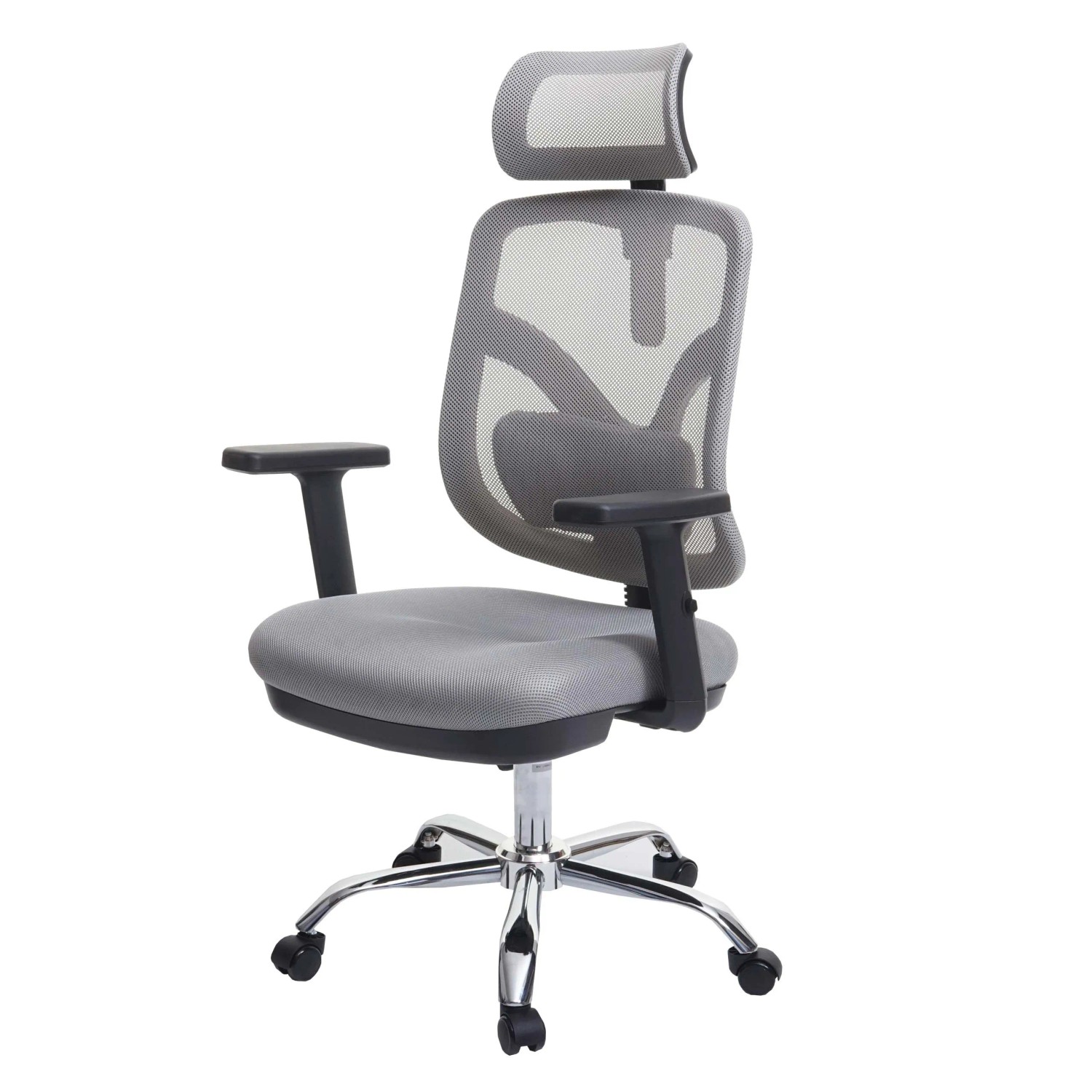Sihoo Schreibtischstuhl Ergonomisch Verstellbare Lordosenstütze Armlehne Grau