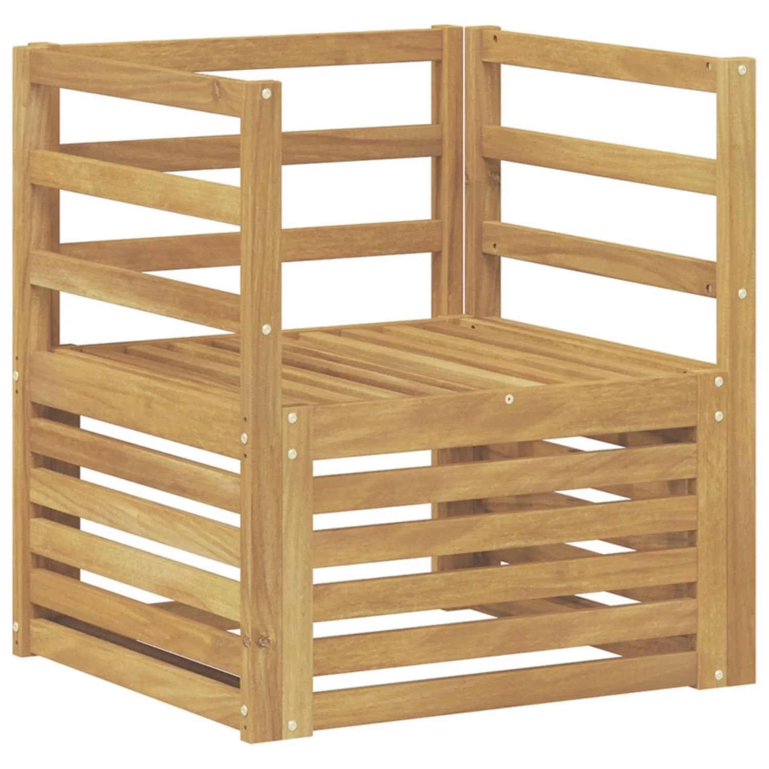 vidaXL Outdoor-Sofa Massivholz Akazie Weiß 3439076
