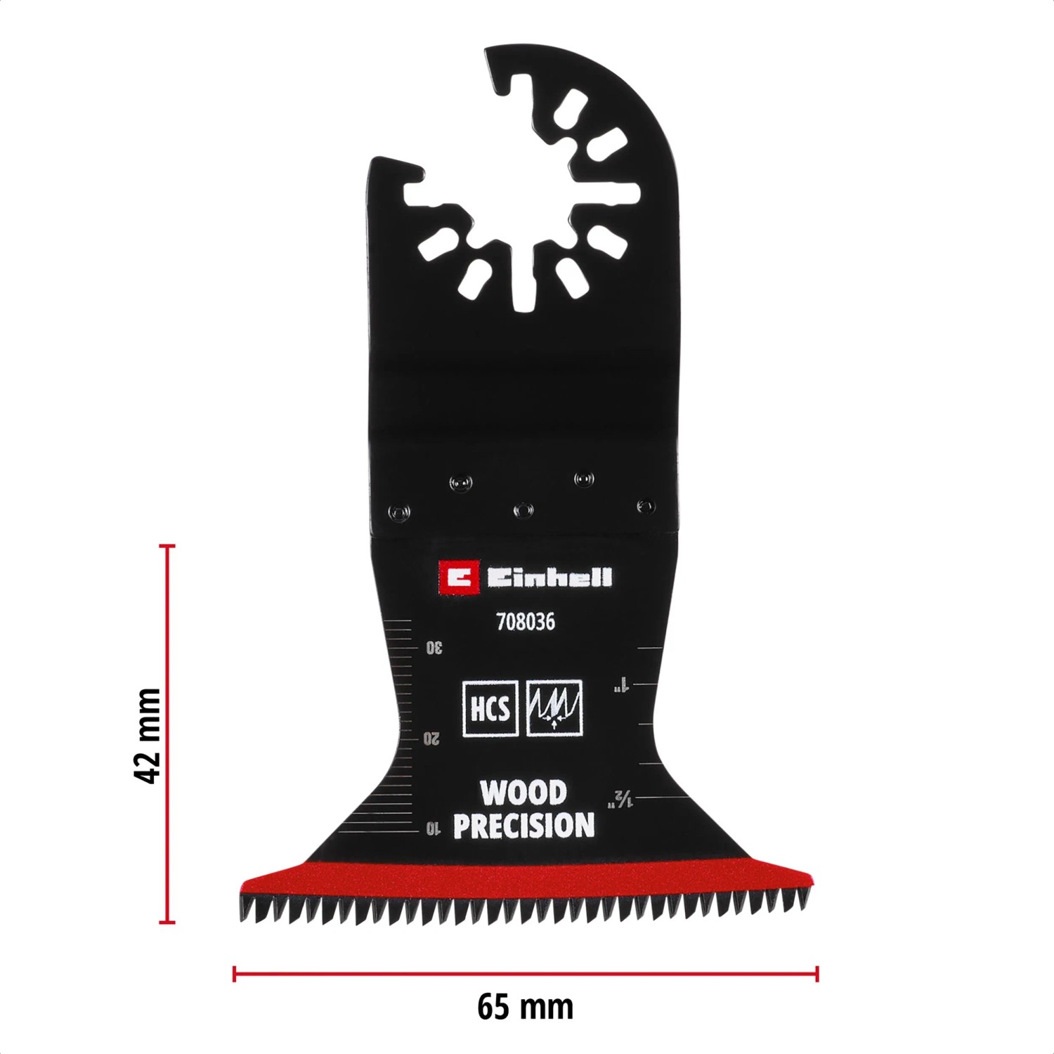 Einhell Tauchsägeblatt 65mm, HCS Stahl mit Japanzahnung für Multitool. Zubehör für präzise Holzschnitte.