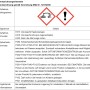 Gefahrzeichen: Ätzwirkung, Ausrufezeichen. Hinweise zu Hautreizung, Augenschäden, Atemwegsreizung. Sicherheitsmaßnahmen beachten.
