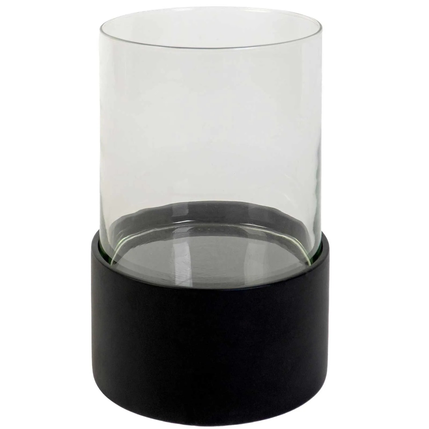 Vivanno Tischwindlicht Candira 19,50 cm x 19,50 cm x 28 cm Schwarz
