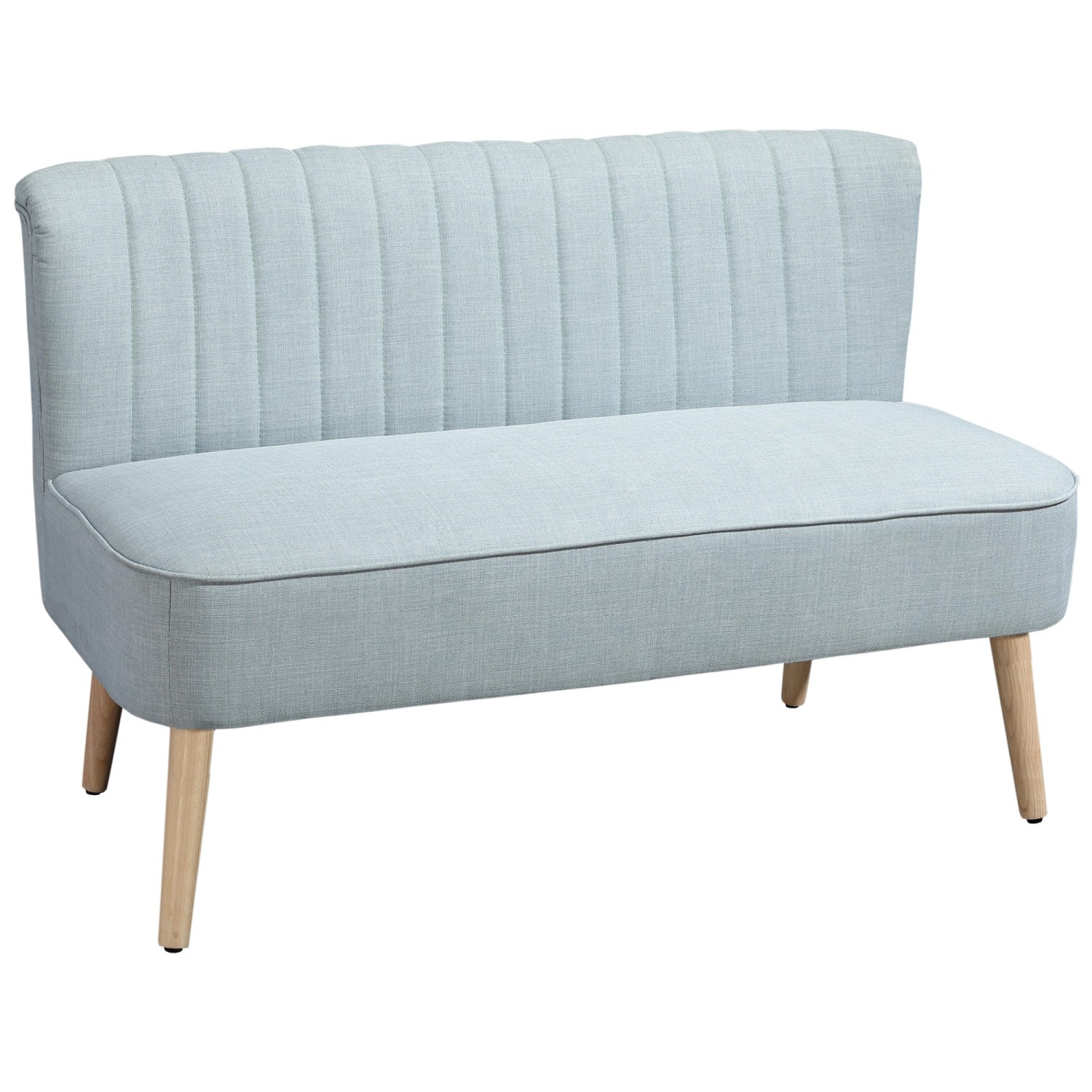 Thumbnail - HOMCOM Sofa Holz Stoff Schaumstoff 117cm x 56,5cm x 77cm