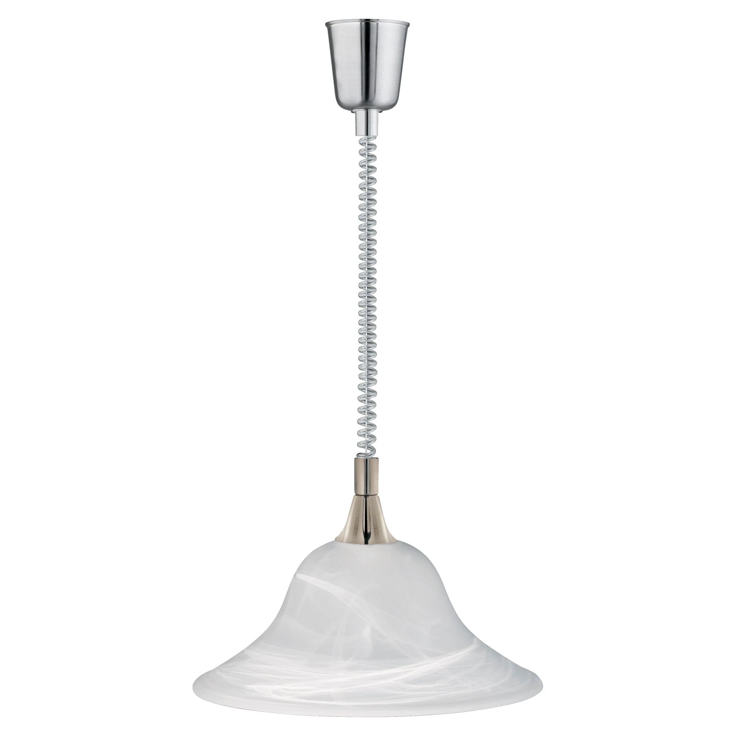 Trio Pendelleuchte Viola Nickel Matt Alabaster 38,5 cm