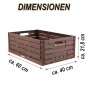 Bestlivings Klappbox 3er Set in Holzoptik, 60x40 cm, ideal für Badaccessoires und mehr.