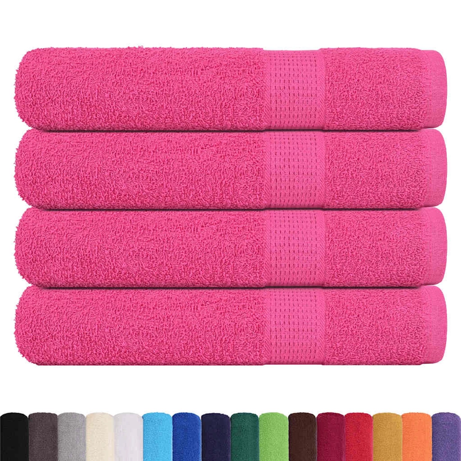 vidaXL Saunatücher 4 Stk Rosa 80x200 cm 360 g/m² 100% Baumwolle 137056