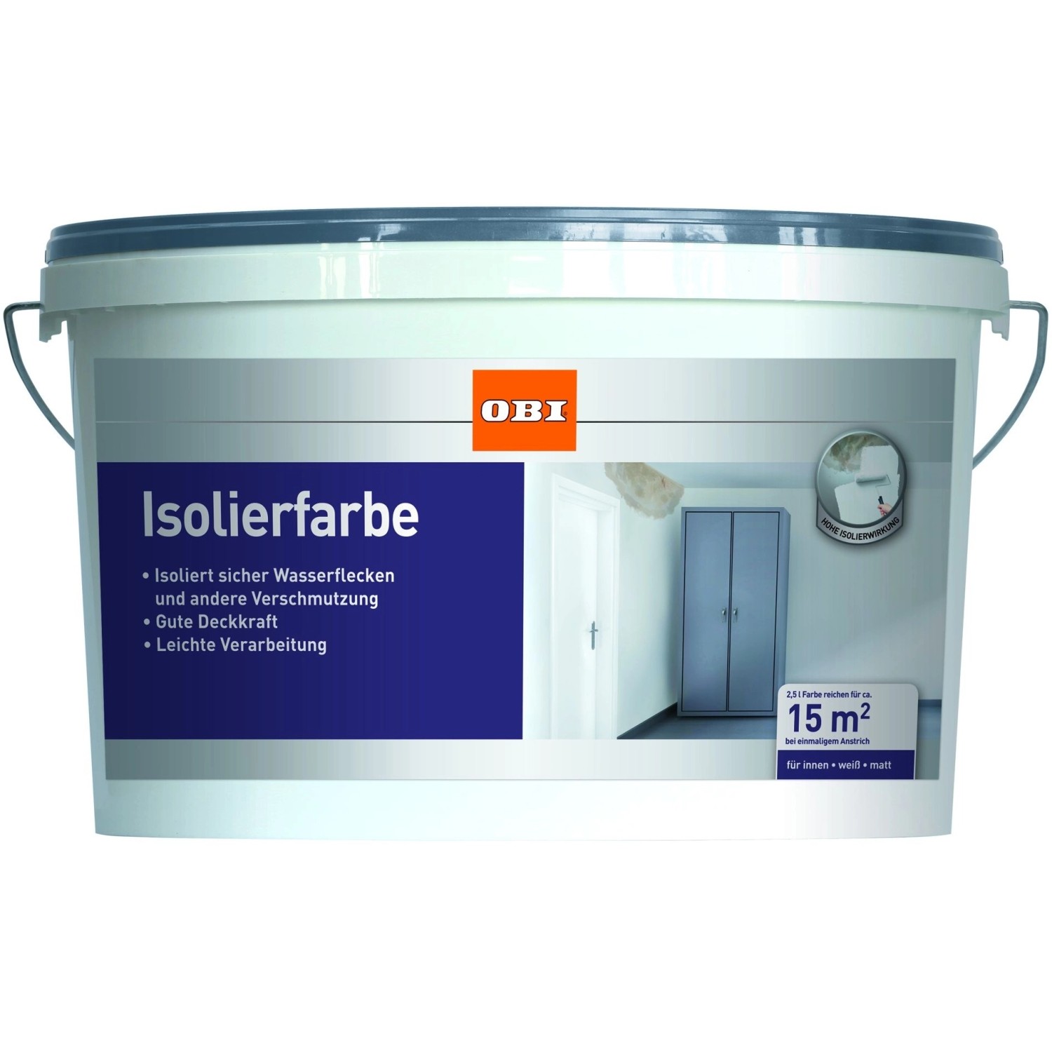 OBI Isolierfarbe Weiß matt 2,5 l