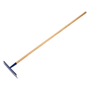 LUX Gartenrechen mit 12 Zinken und 150 cm Stiel aus Holz für Gartenarbeiten.