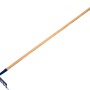LUX Gartenrechen mit 12 Zinken und 150 cm Stiel aus Holz für Gartenarbeiten.