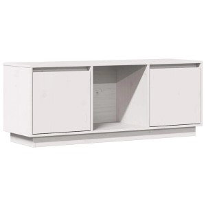 vidaXL TV-Schrank Weiß 110,5x35x44 cm Massivholz Kiefer 814340