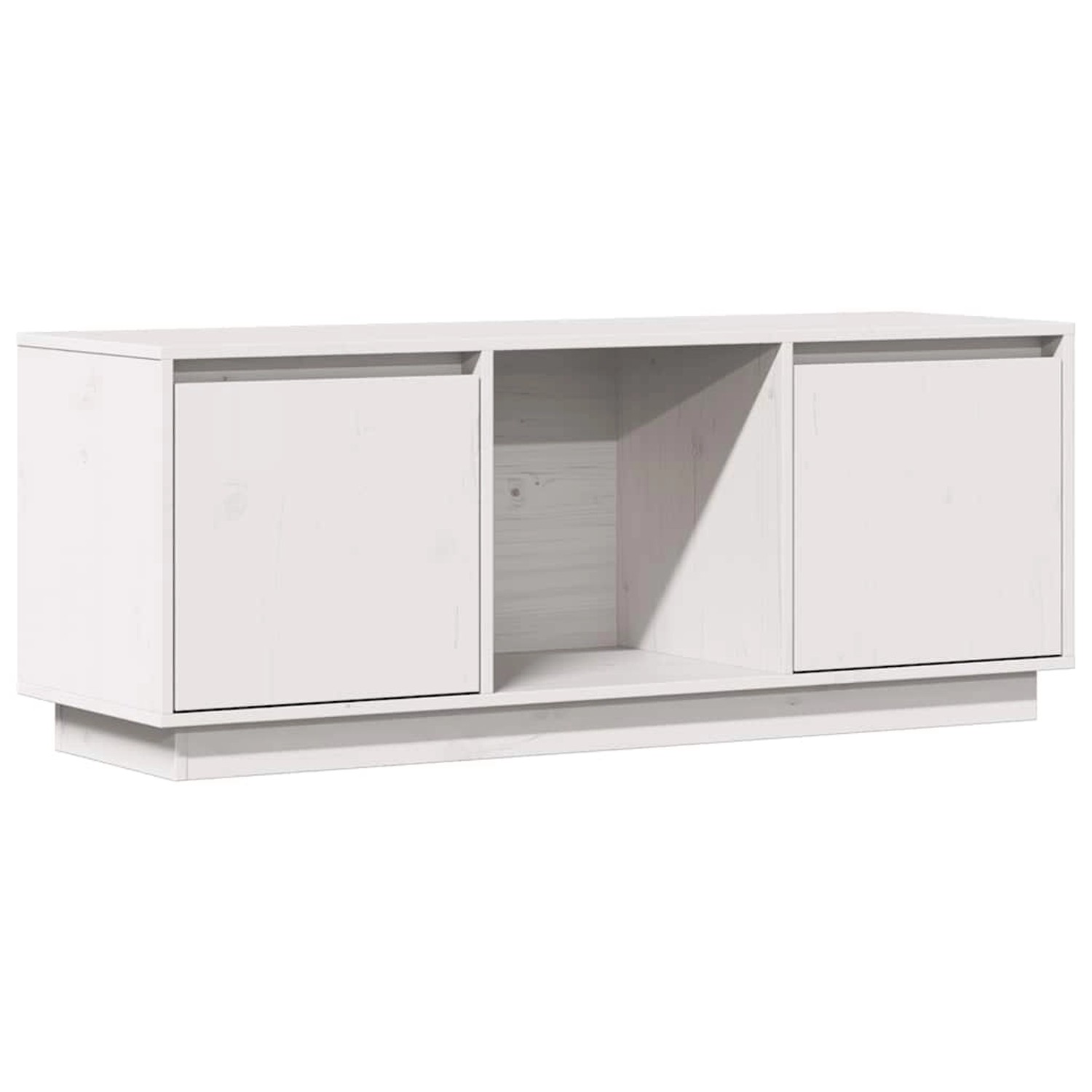 vidaXL TV-Schrank Weiß 110,5x35x44 cm Massivholz Kiefer 814340 günstig online kaufen