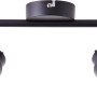 Brilliant LED-Spotrohr Andres, 2-flammig, schwarz matt. Deckenleuchte mit zwei Strahlern.