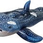 Bestway Schwimmtier Walhai, aufblasbarer Wasserartikel mit Haltegriffen für Kinder.