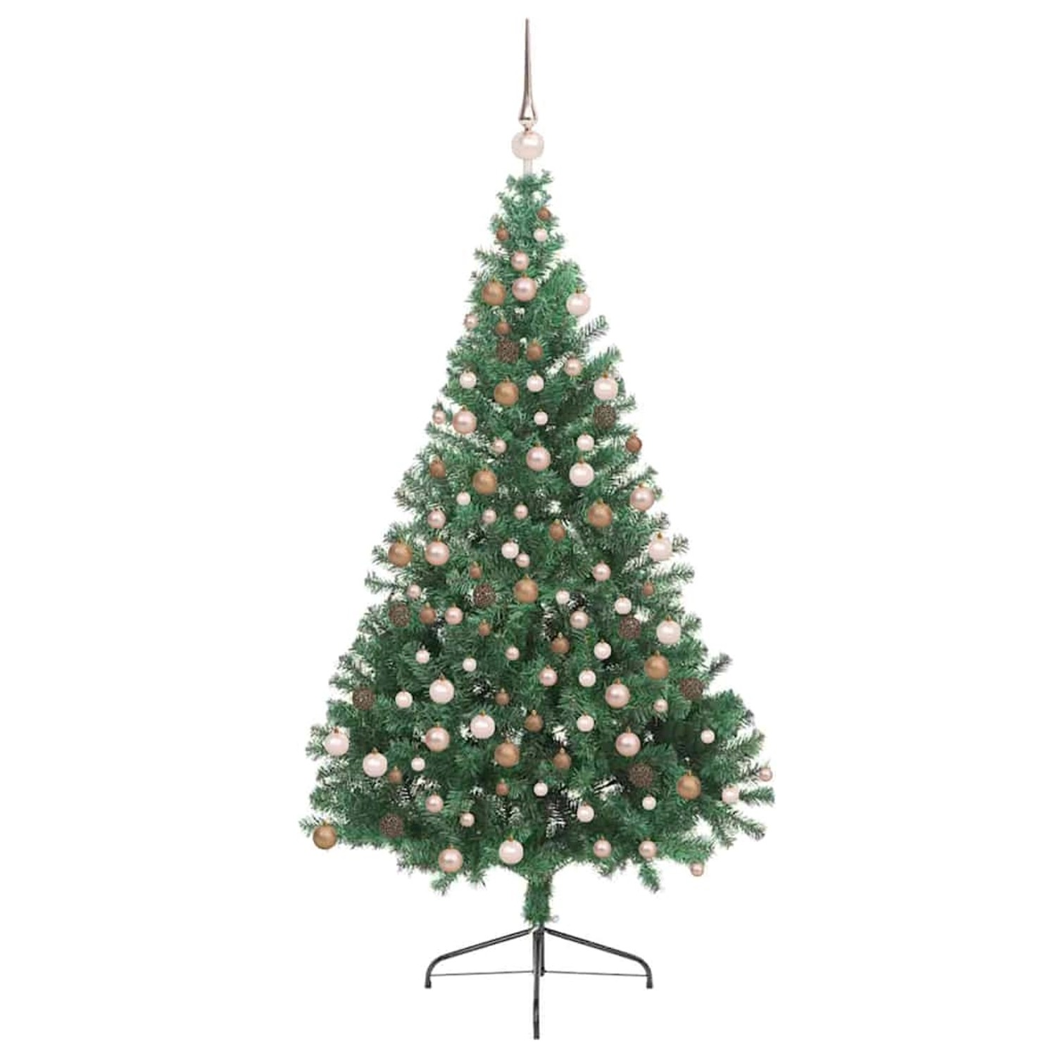 vidaXL Künstlicher Vorbeleuchteter Weihnachtsbaum Grün 210 cm PVC 3397022